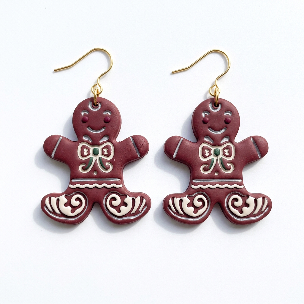 Gingerbread Man 5 Polymer Clay Cutter | Christmas Earring Tool