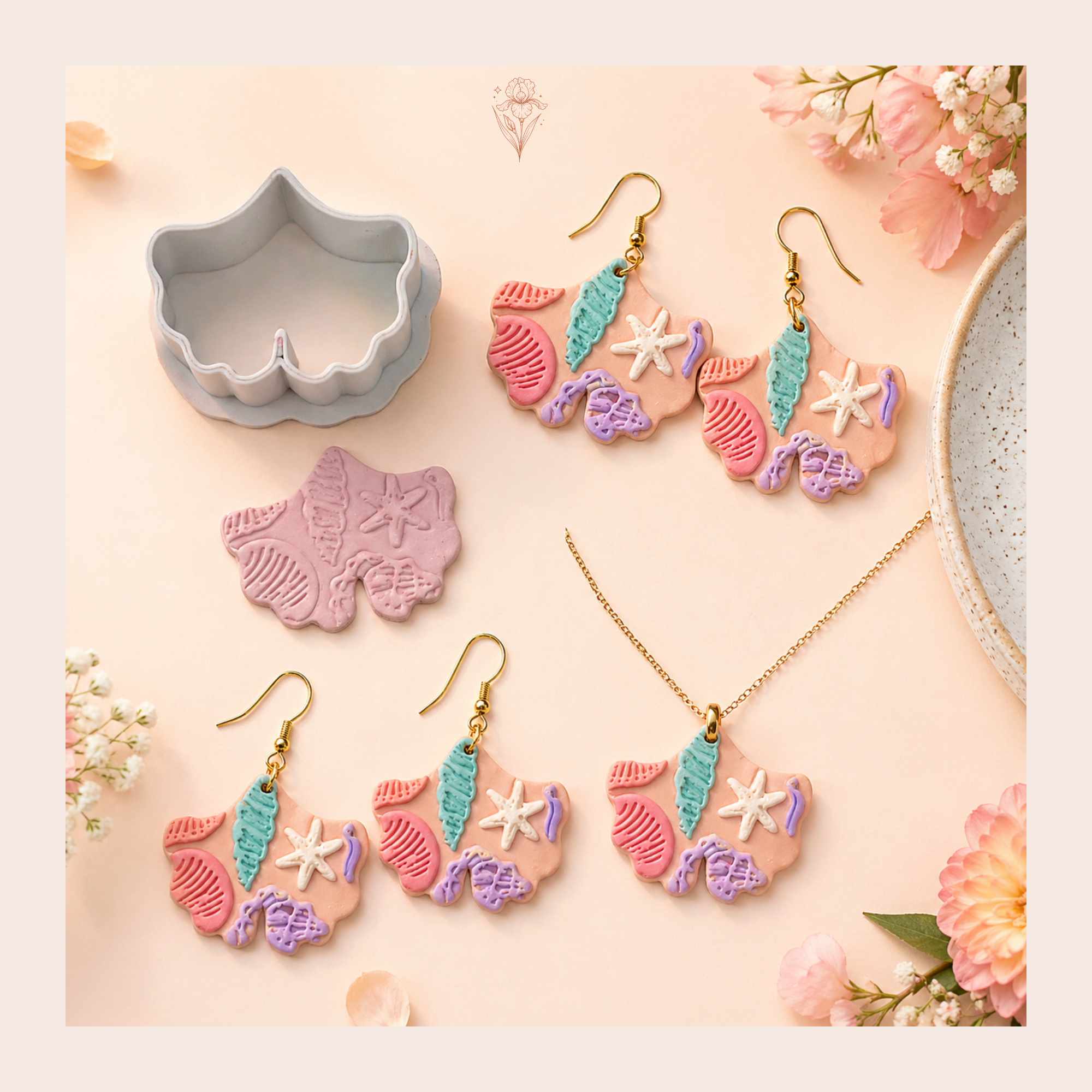 Ginkgo Leaf Polymer Clay Cutter 15–45mm | Botanical Earring Cutter | IrisCrafts7