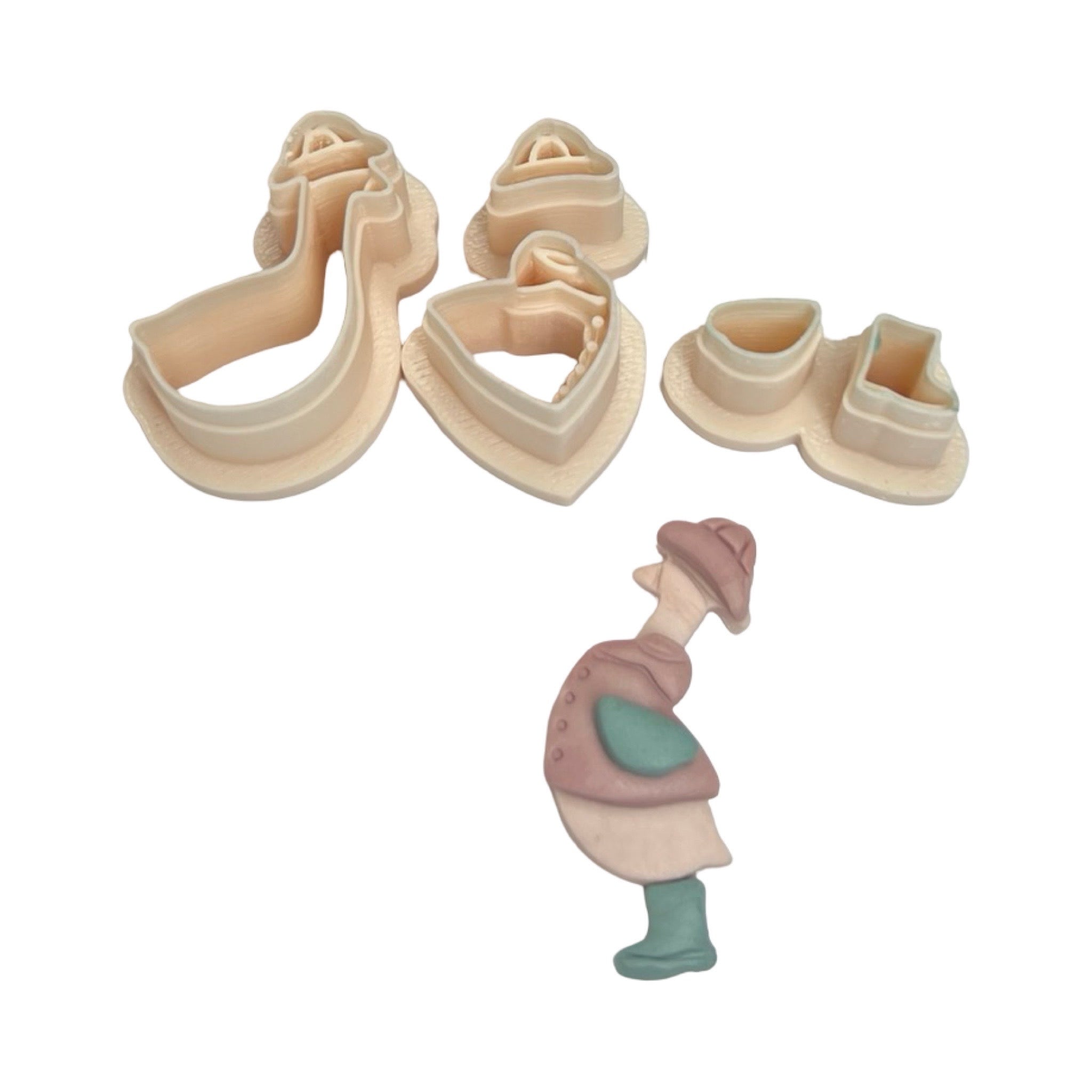 Goose with Raincoat Polymer Clay Cutter Set