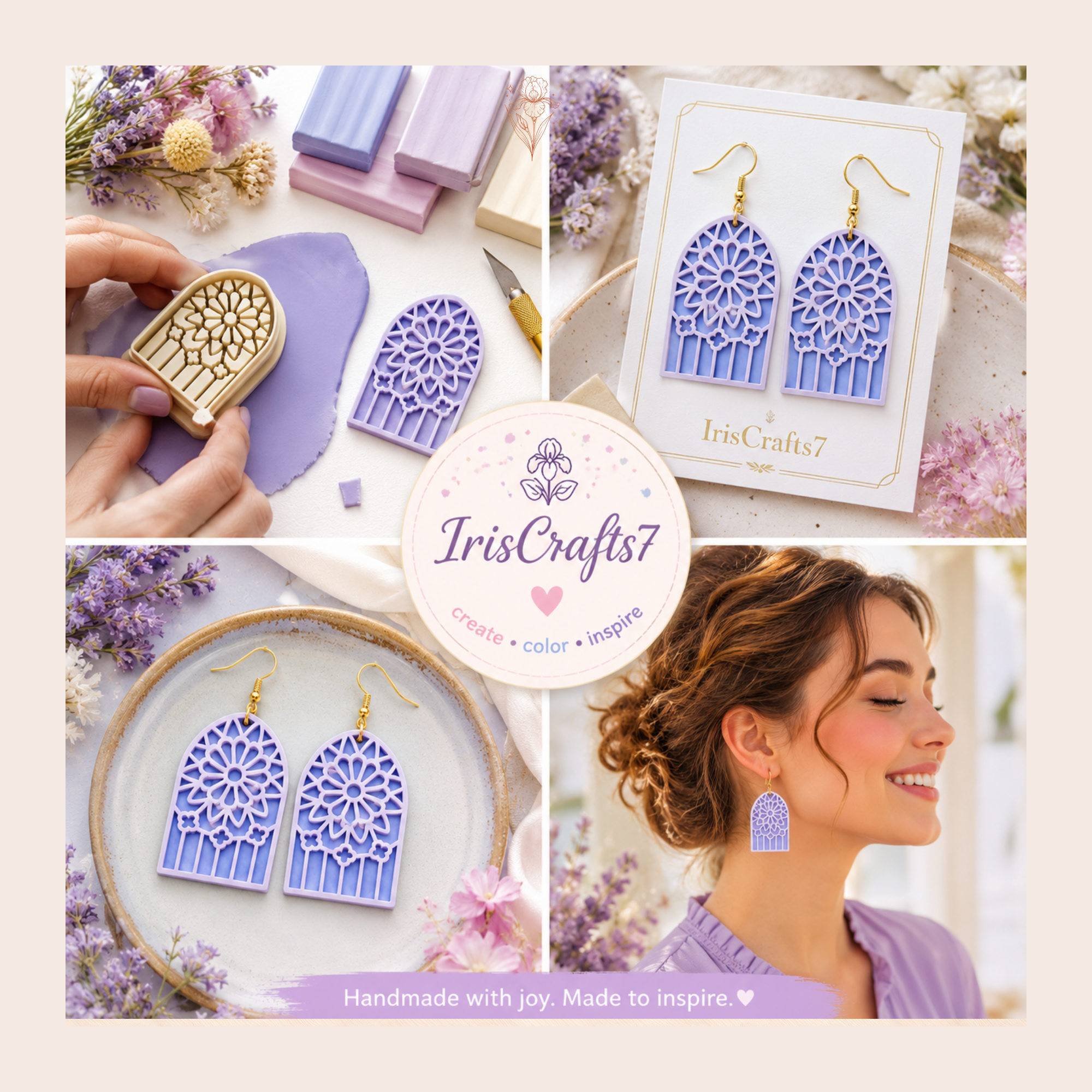 Gothic Window 5 Polymer Clay Cutter | 25–45mm | Gothic Arch Shape Clay Cutter | Earring Jewellery Making Tool