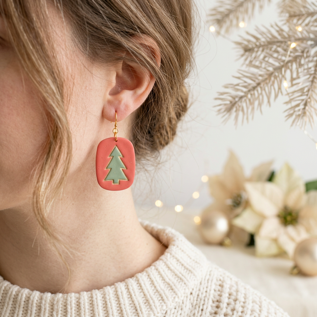 HO Christmas Set of 2 Polymer Clay Cutter | Festive Word Earring Tool