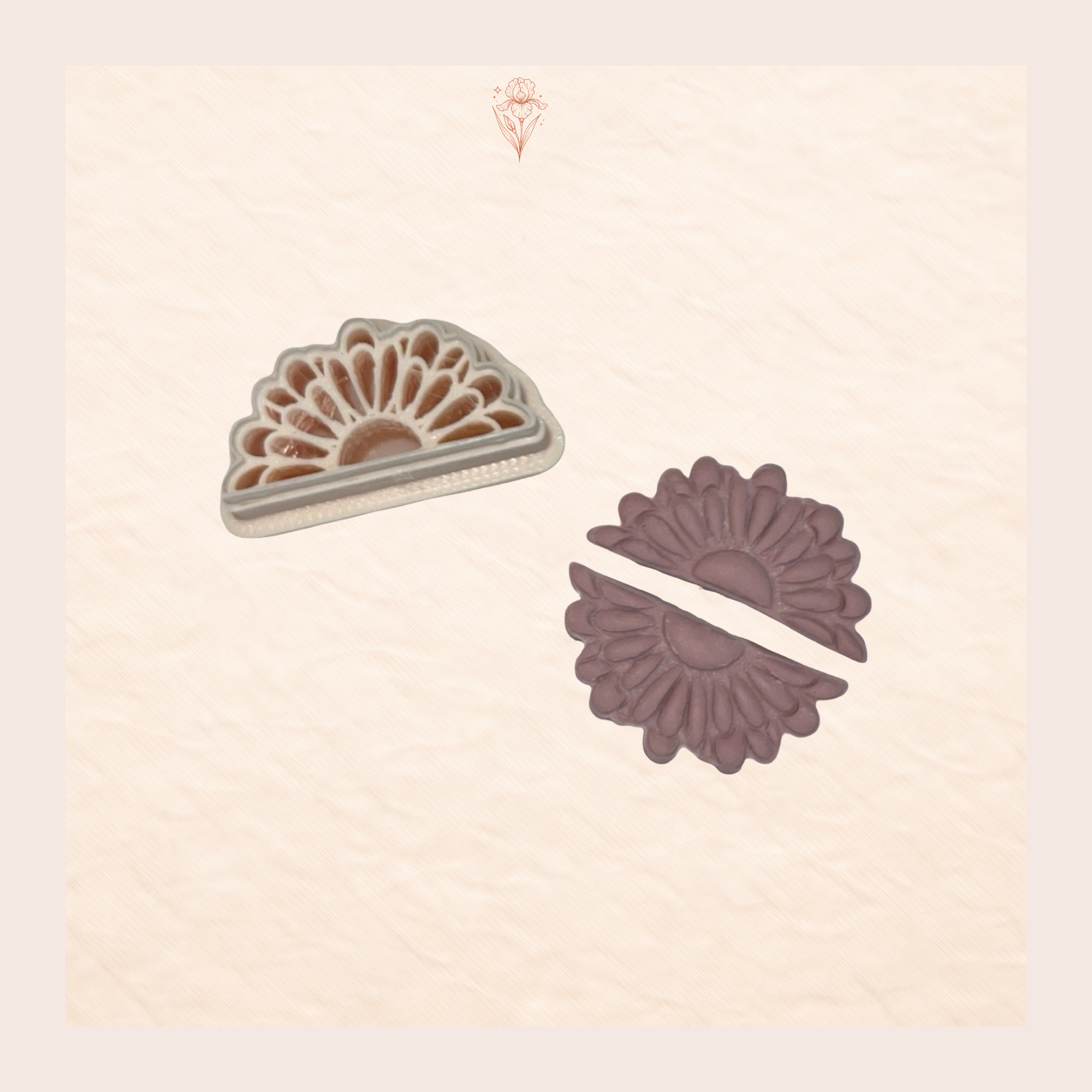 Half Flower Polymer Clay Cutter | Floral Arch Earring Cutter | Boho Clay Tools | Jewellery Making Supplies UK