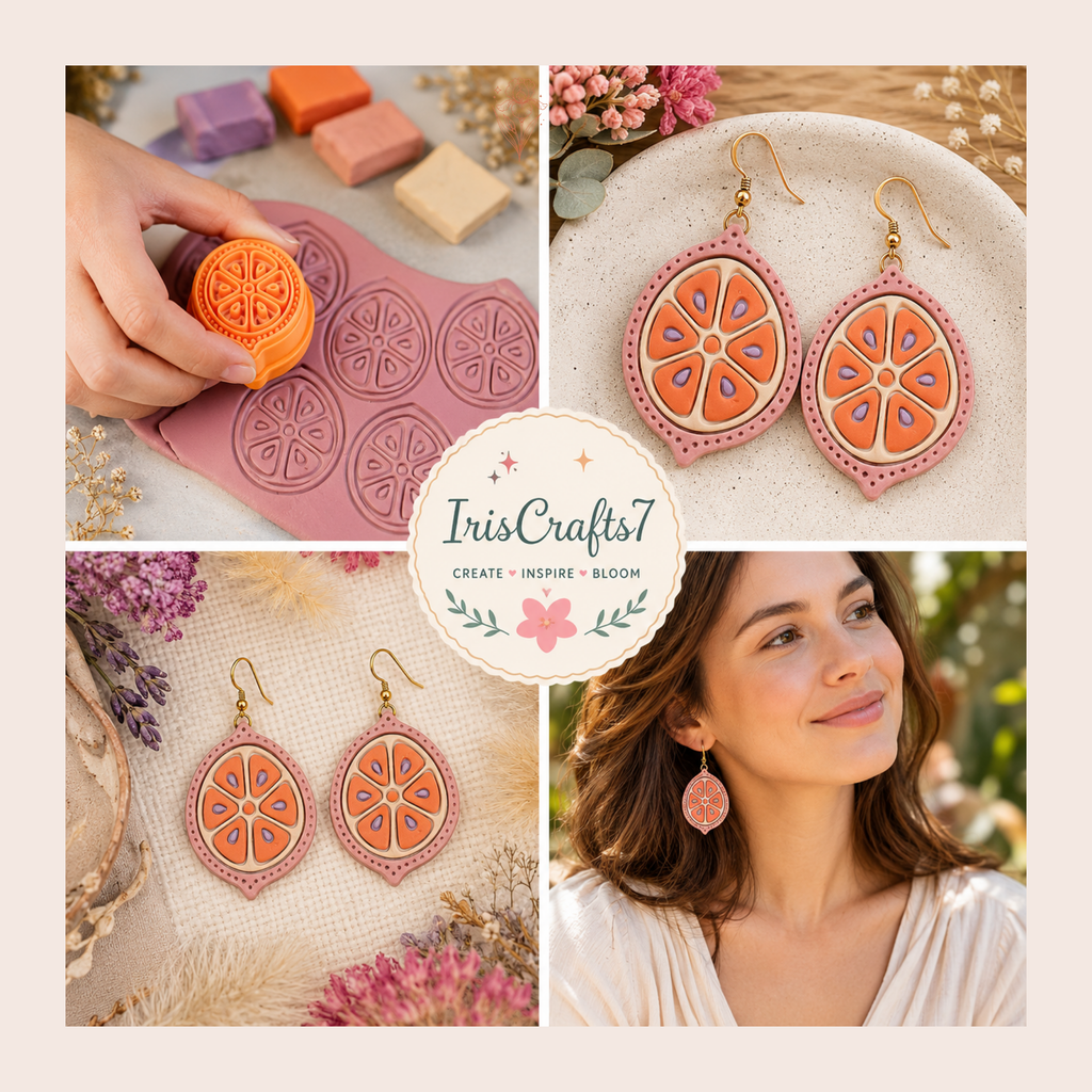 Half Lemon Polymer Clay Cutter | 30–50mm | Lemon Shape Clay Cutter | Earring Jewellery Making Tool