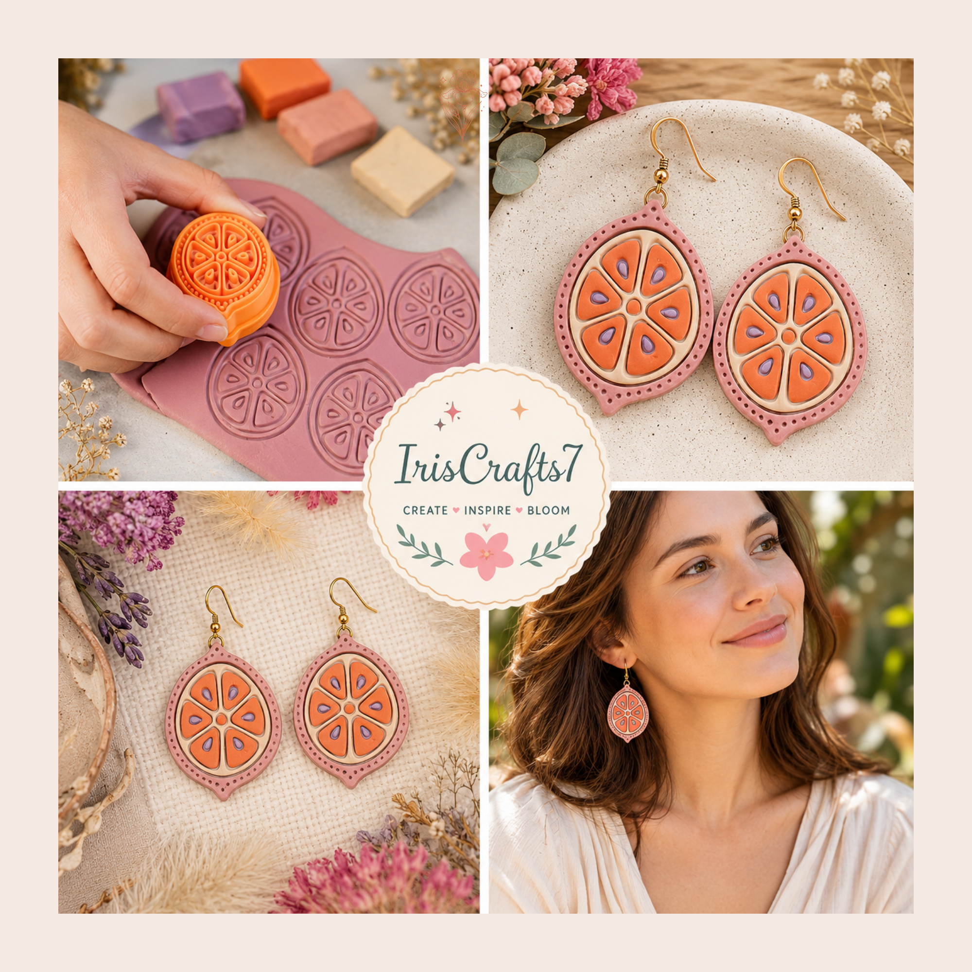 Half Lemon Polymer Clay Cutter | 30–50mm | Lemon Shape Clay Cutter | Earring Jewellery Making Tool