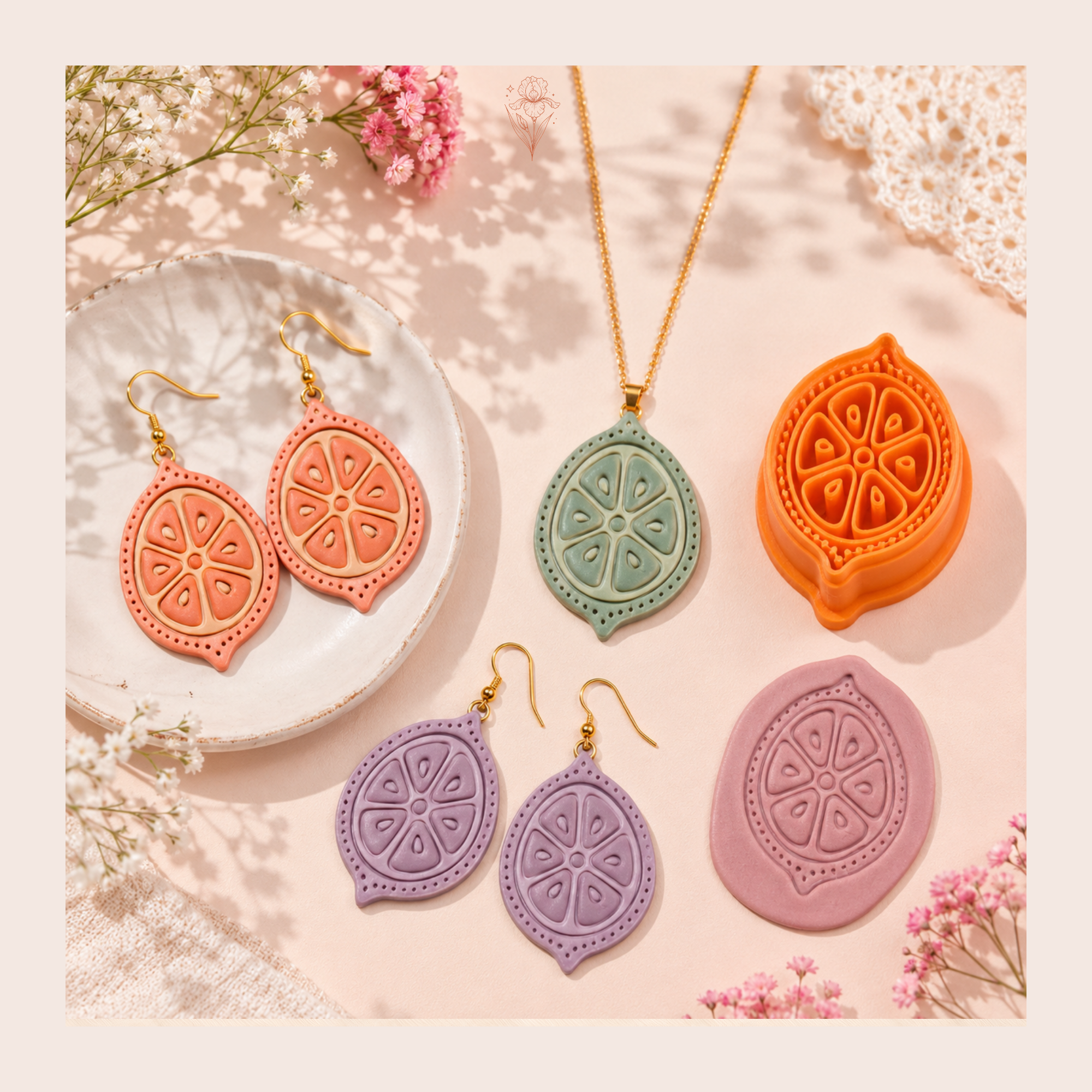 Half Lemon Polymer Clay Cutter | 30–50mm | Lemon Shape Clay Cutter | Earring Jewellery Making Tool