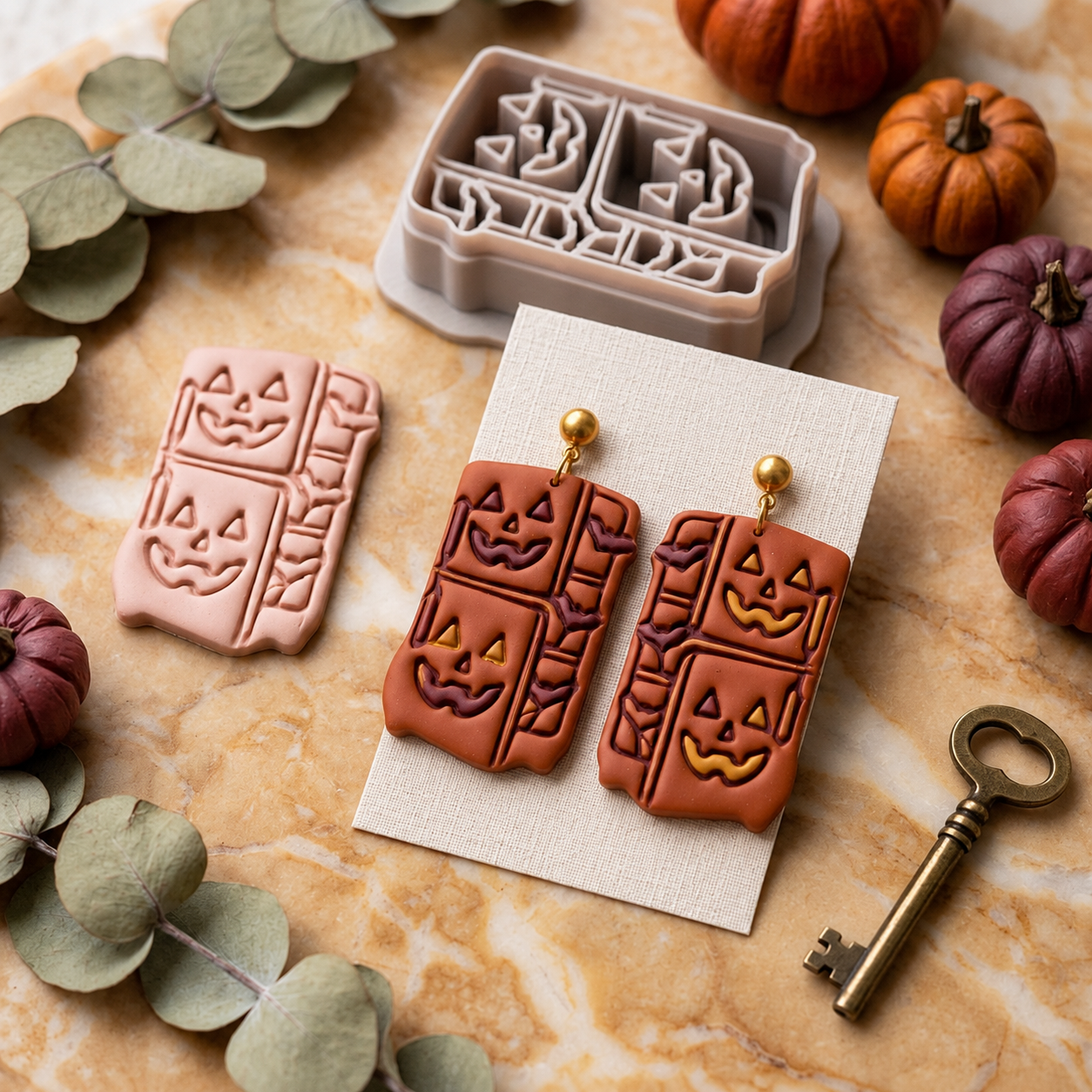 Haunted Refrigerator Polymer Clay Cutter | Funny Halloween Earring Tool