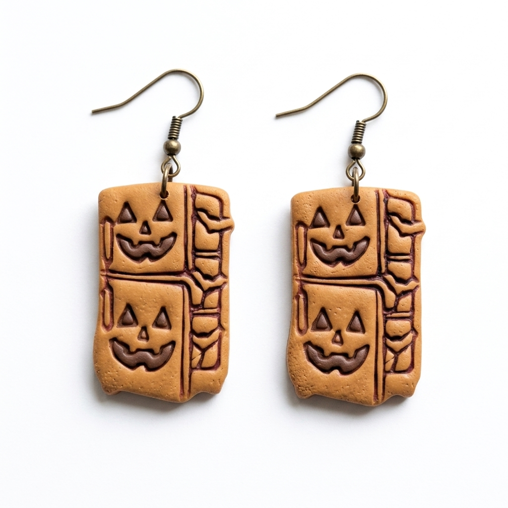 Haunted Refrigerator Polymer Clay Cutter | Funny Halloween Earring Tool