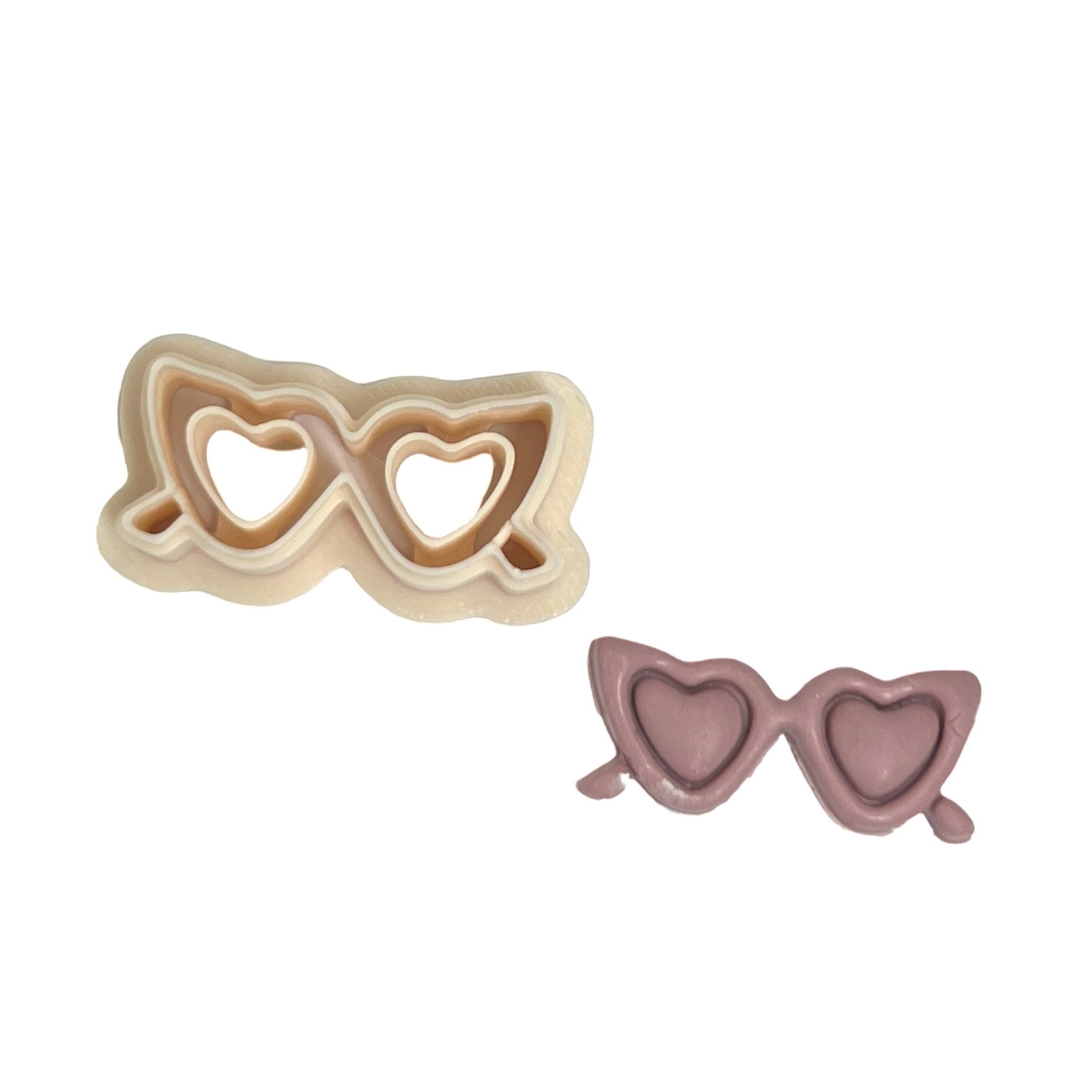 Heart Glasses Polymer Clay Cutter for Earrings | Jewellery Making Tool