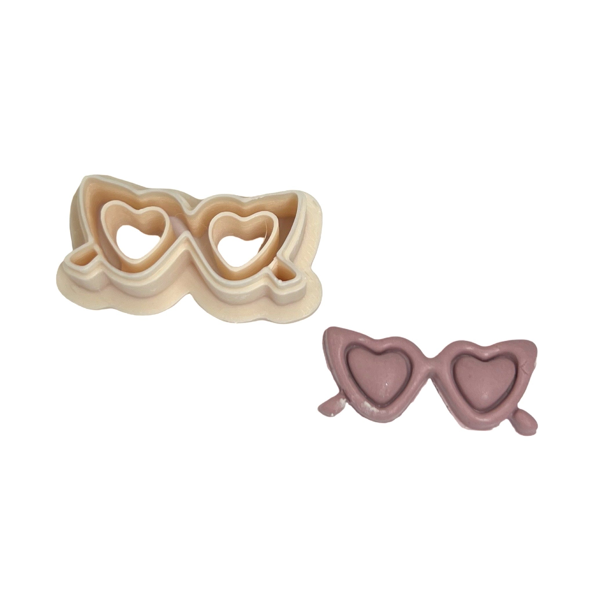 Heart Glasses Polymer Clay Cutter for Earrings | Jewellery Making Tool