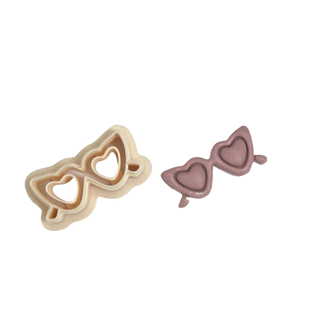 Heart Glasses Polymer Clay Cutter for Earrings | Jewellery Making Tool