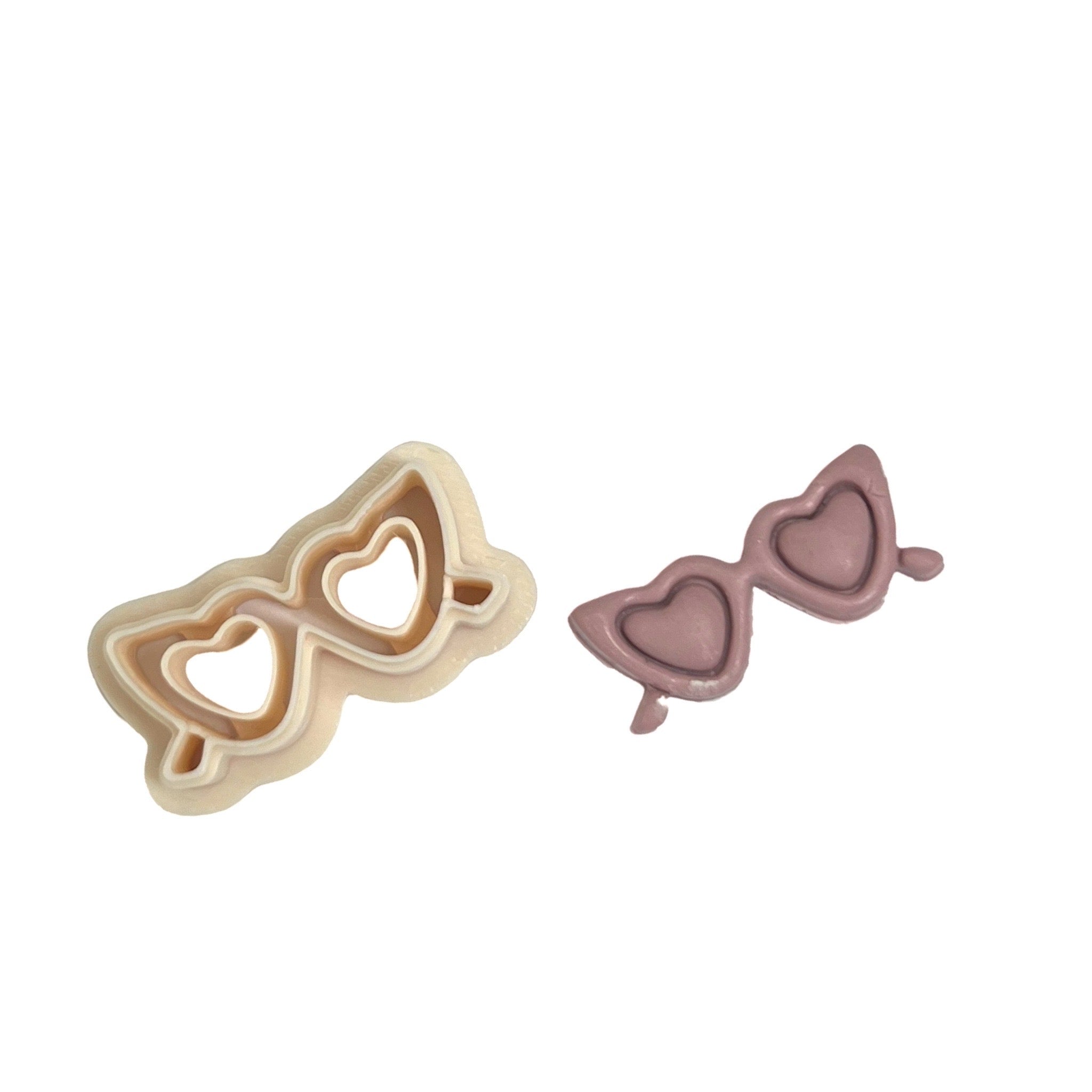Heart Glasses Polymer Clay Cutter for Earrings | Jewellery Making Tool