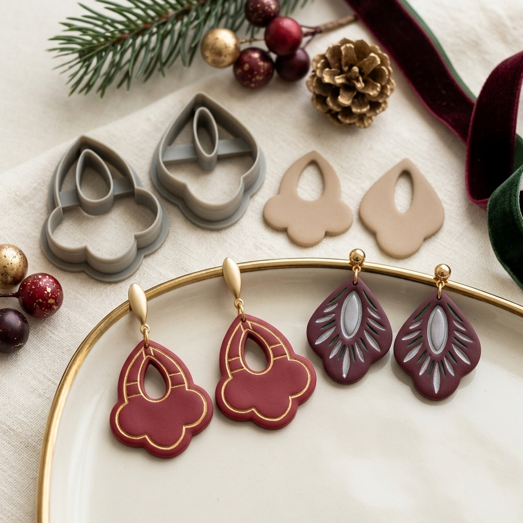 Hoop Charms Polymer Clay Cutter Set of 2 | Stackable Earring Tool