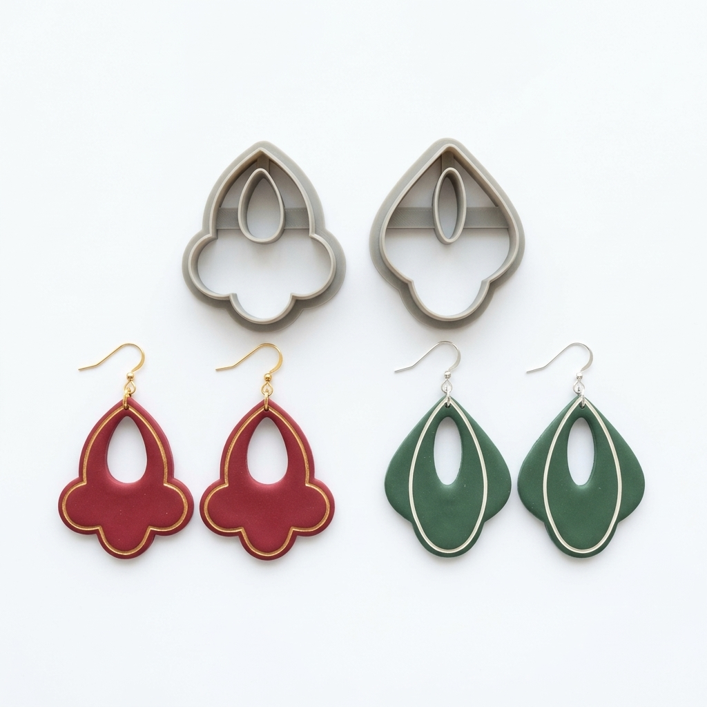 Hoop Charms Polymer Clay Cutter Set of 2 | Stackable Earring Tool