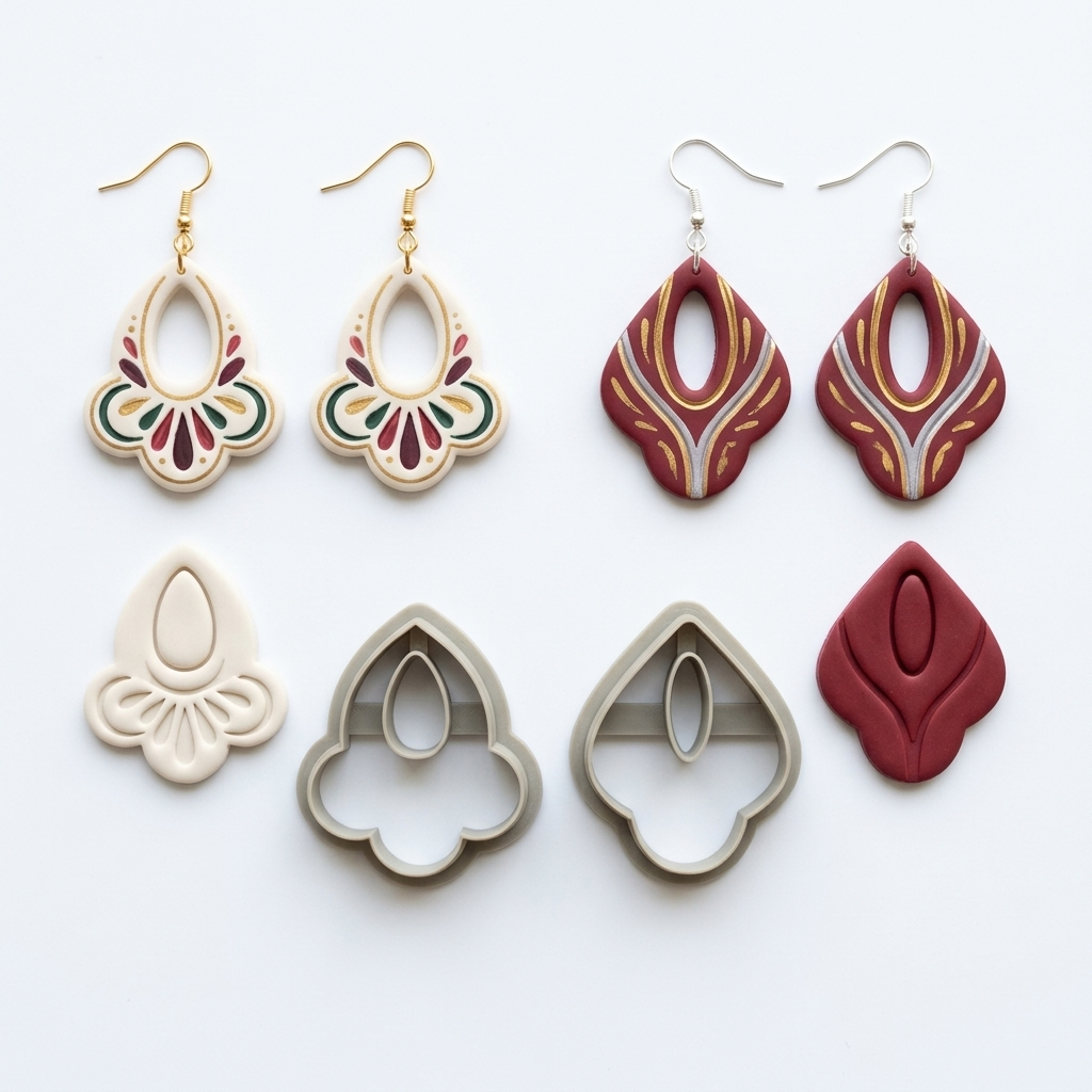Hoop Charms Polymer Clay Cutter Set of 2 | Stackable Earring Tool