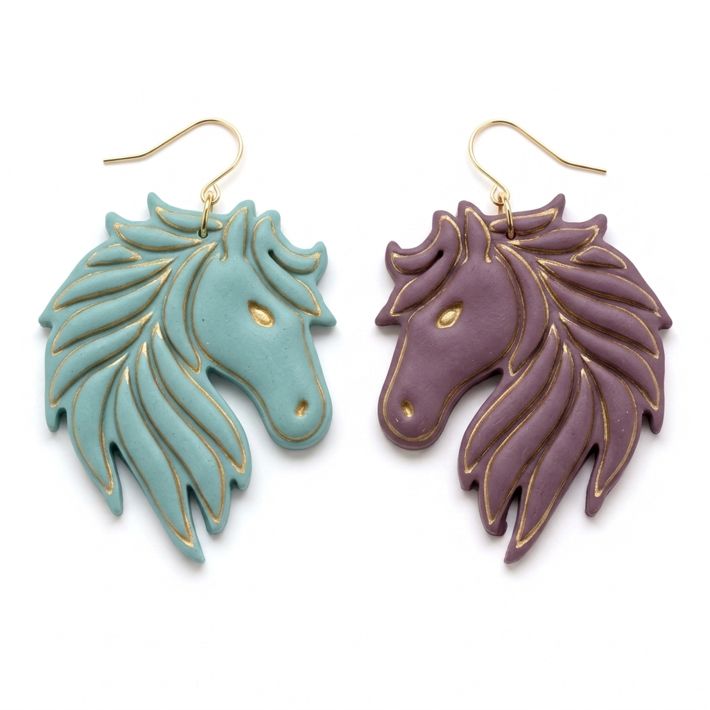 Horse 1 Polymer Clay Cutter | 30–50mm | Horse Shape Clay Cutter | Earring Jewellery Making Tool
