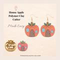 House Apple Polymer Clay Cutter | 25–45mm | Apple House Shape Clay Cutter | Earring Jewellery Making Tool