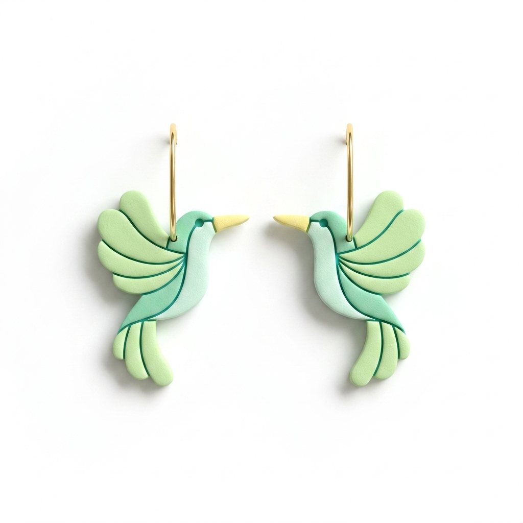 Hummingbird Polymer Clay Cutter | 25–45mm | Hummingbird Shape Clay Cutter | Earring Jewellery Making Tool
