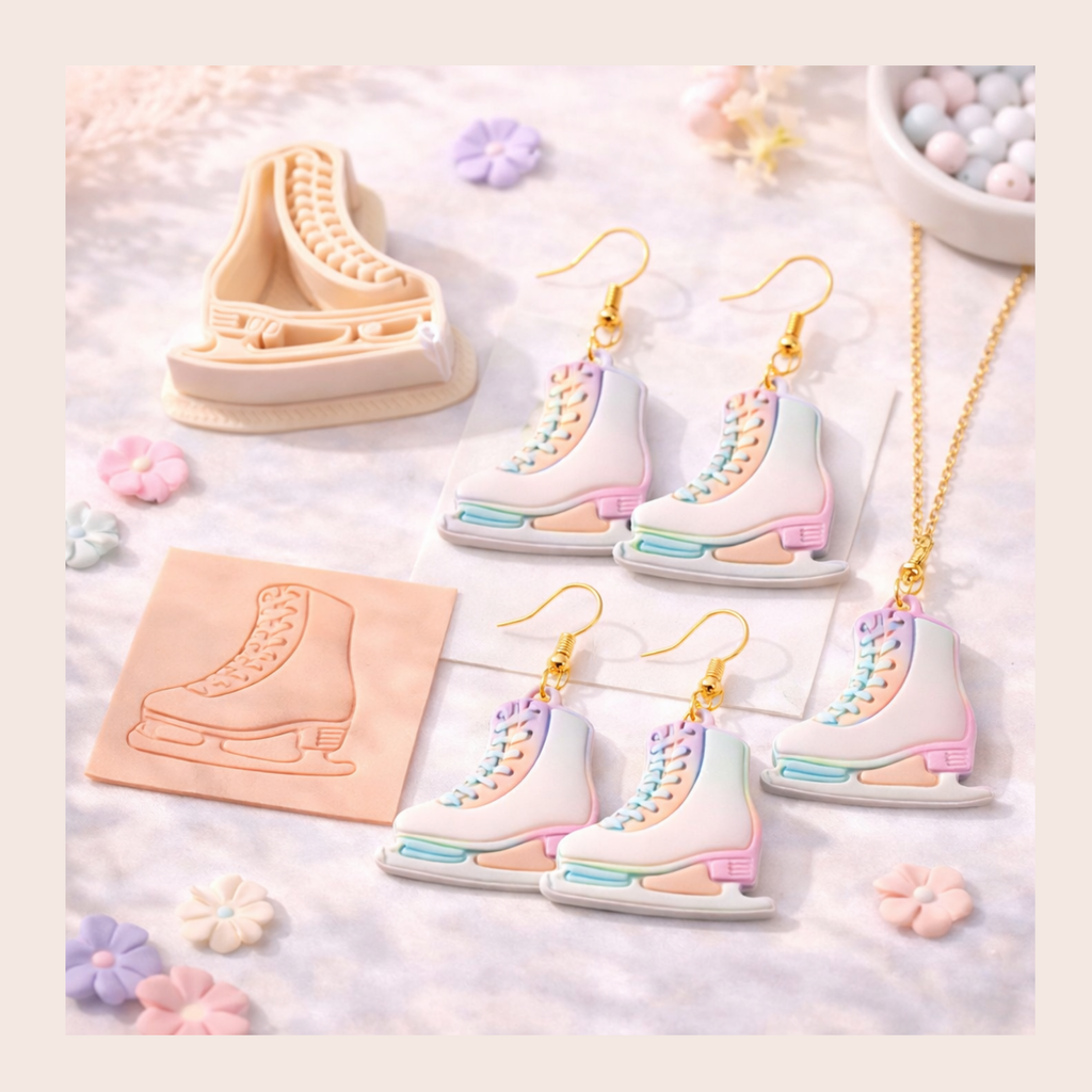 Ice Skate Polymer Clay Cutter 25-45mm | Sport Jewellery Making | IrisCrafts7