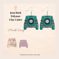 Jeep Back Polymer Clay Cutter | 3D Printed Car Clay Earring Cutter | Jeep Shape Cutter for Clay Jewellery Making | Clay Earring Tool