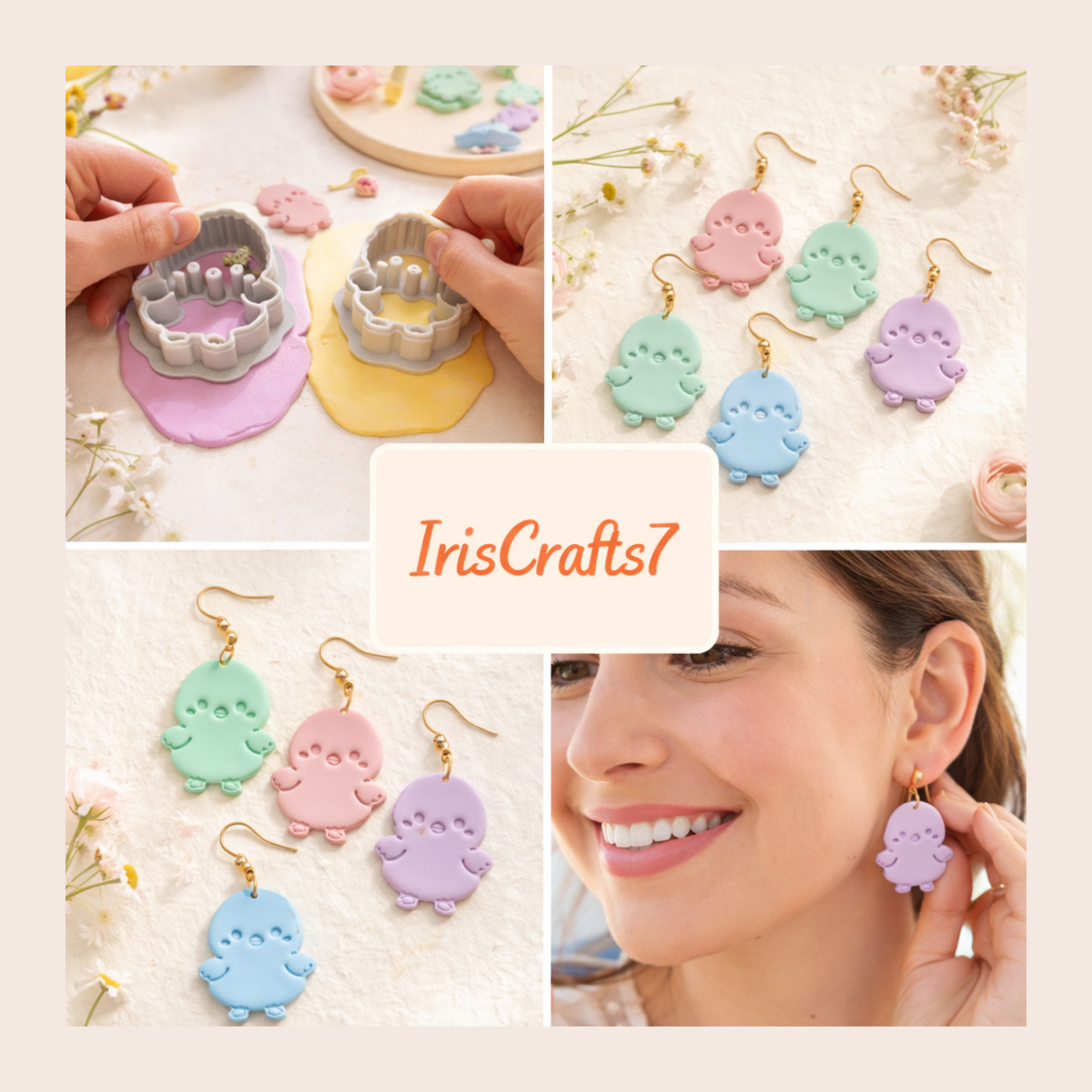 Kawaii Baby Chick Polymer Clay Cutter 25-45mm | Cute Jewellery | IrisCrafts7