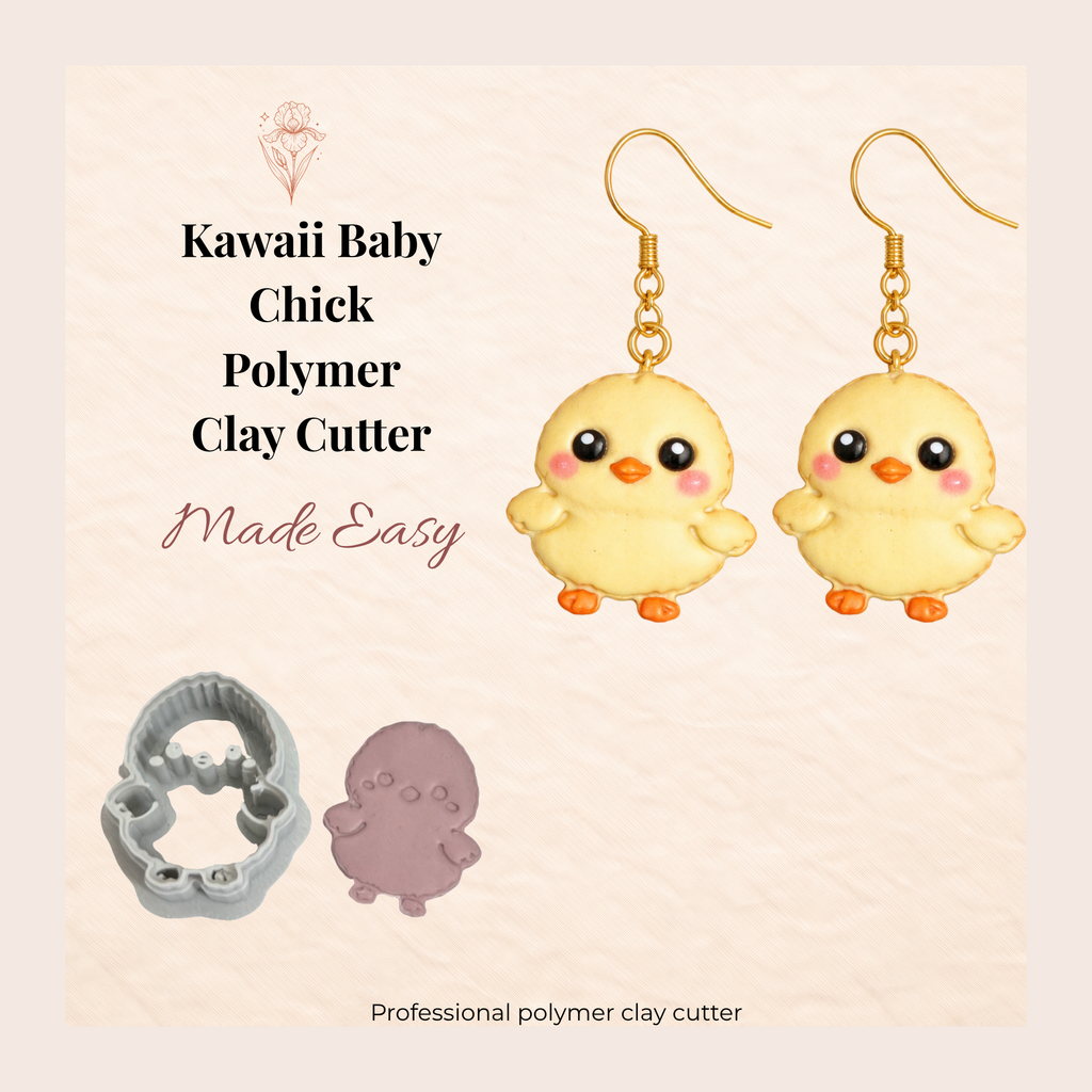 Kawaii Baby Chick Polymer Clay Cutter 25-45mm | Cute Jewellery | IrisCrafts7