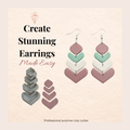 Leaves Dangle Set of 4 Polymer Clay Cutters | Jewellery Making Tools | IrisCrafts7