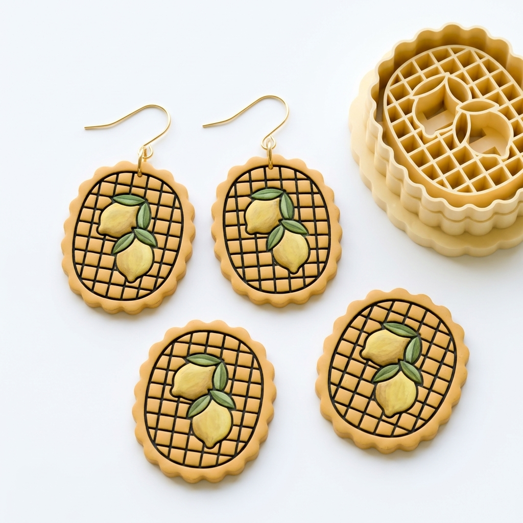 Lemon Cameo Polymer Clay Cutter | 25–45mm Vintage Earring Cutter | IrisCrafts7