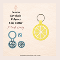Lemon Keychain Polymer Clay Cutter | 30–40mm | Lemon Shape Clay Cutter | Keychain Jewellery Making Tool