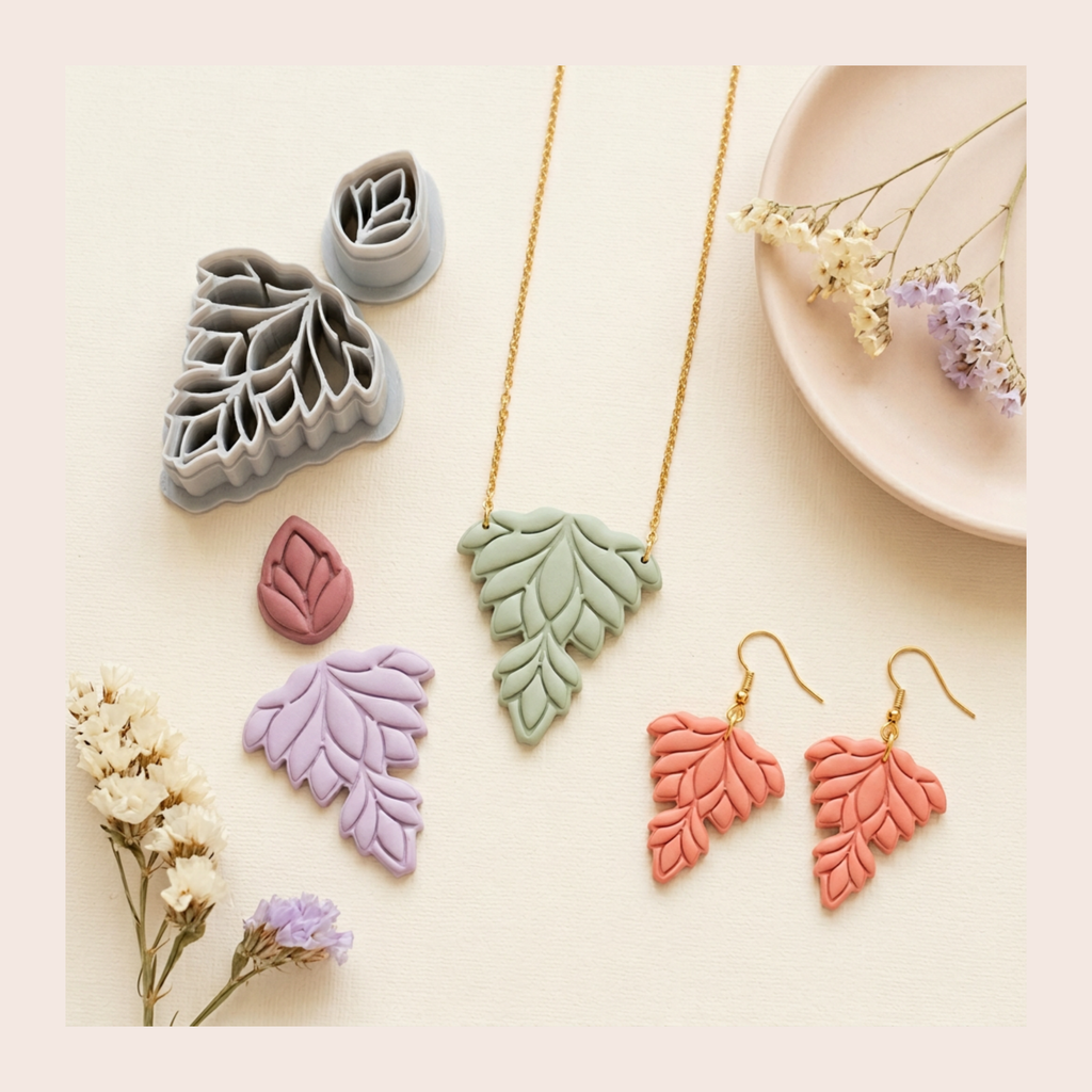 Lotus Bridal Set Polymer Clay Cutter 30-50mm | Elegant Jewellery | IrisCrafts7