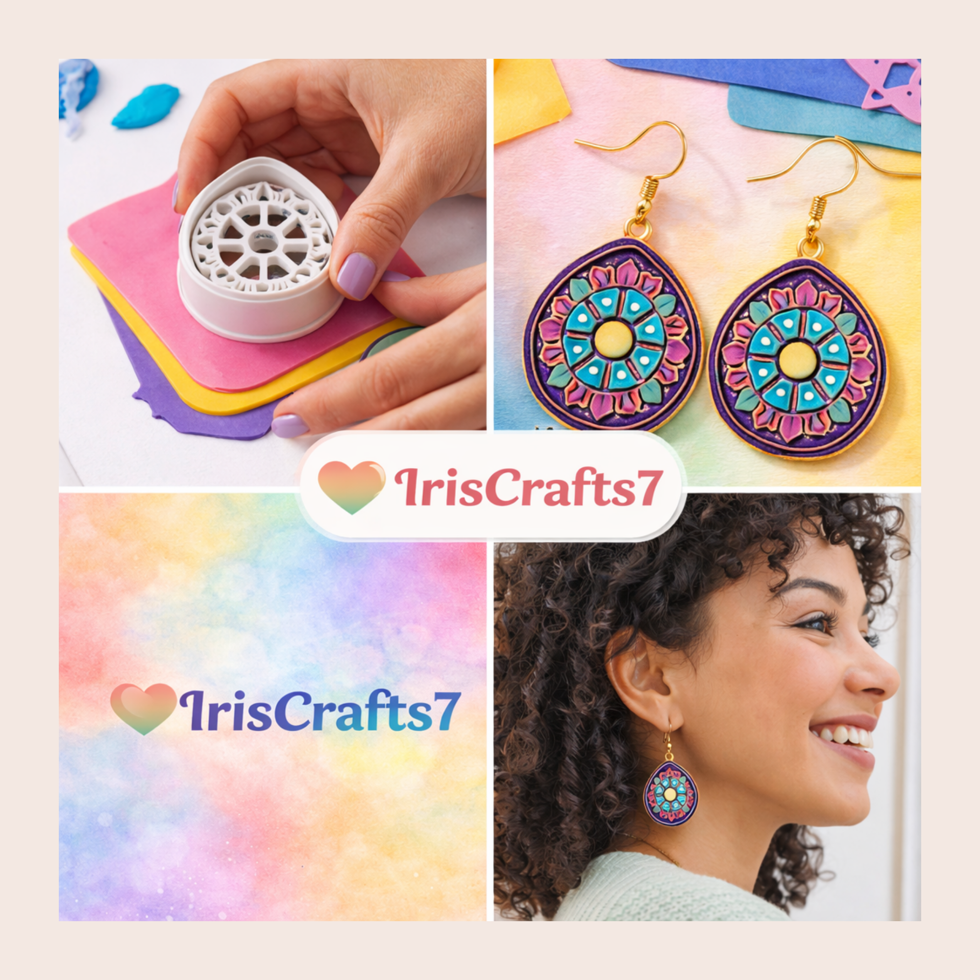 Lotus Dharma Circle Polymer Clay Cutter | 3D Printed Spiritual Clay Earring Cutter | Lotus Shape Cutter for Clay Jewellery Making | Clay Earring Tool