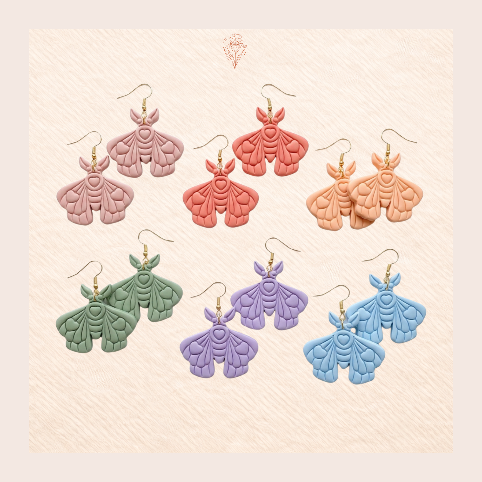Love Moth Polymer Clay Cutter – Gothic Butterfly Earring Cutter | Valentine Jewellery Tool