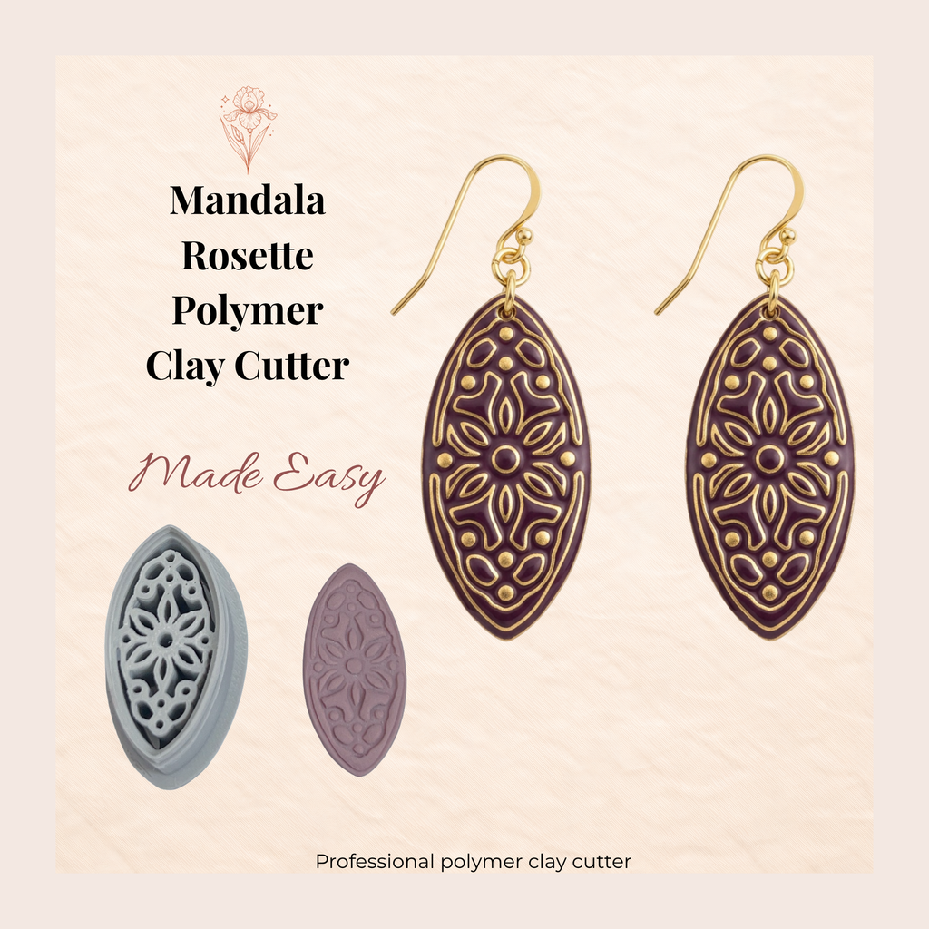 Mandala Rosette Polymer Clay Cutter 30-50mm | Boho Jewellery | IrisCrafts7