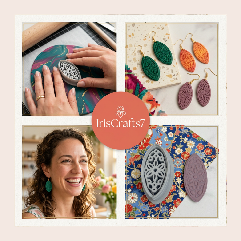 Mandala Rosette Polymer Clay Cutter 30-50mm | Boho Jewellery | IrisCrafts7