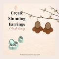 Misty Flora Polymer Clay Cutter Set | 3D Printed Floral Clay Earring Cutter | Boho Botanical Clay Tool | Jewellery Making Supplies