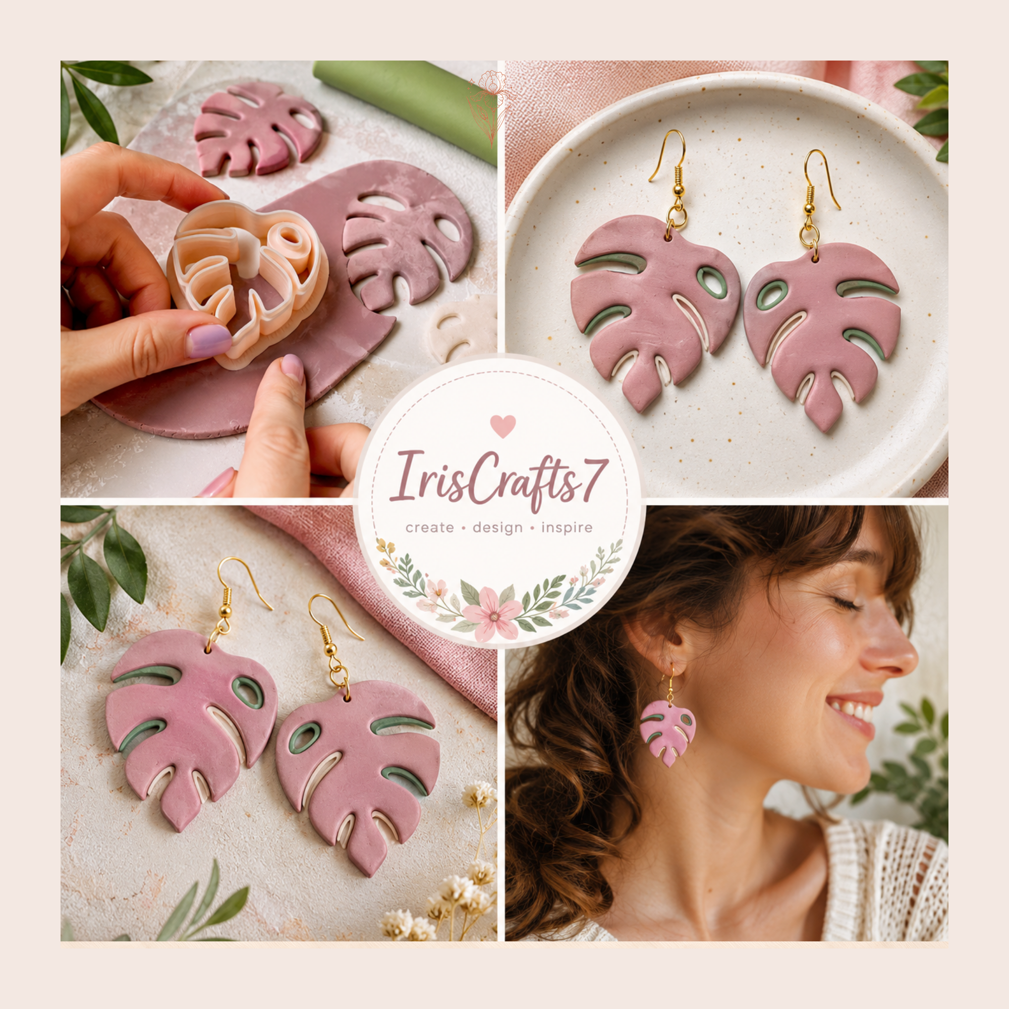 Monstera Leaf 3 Polymer Clay Cutter | 25–45mm | Tropical Leaf Clay Cutter | Earring Jewellery Making Tool
