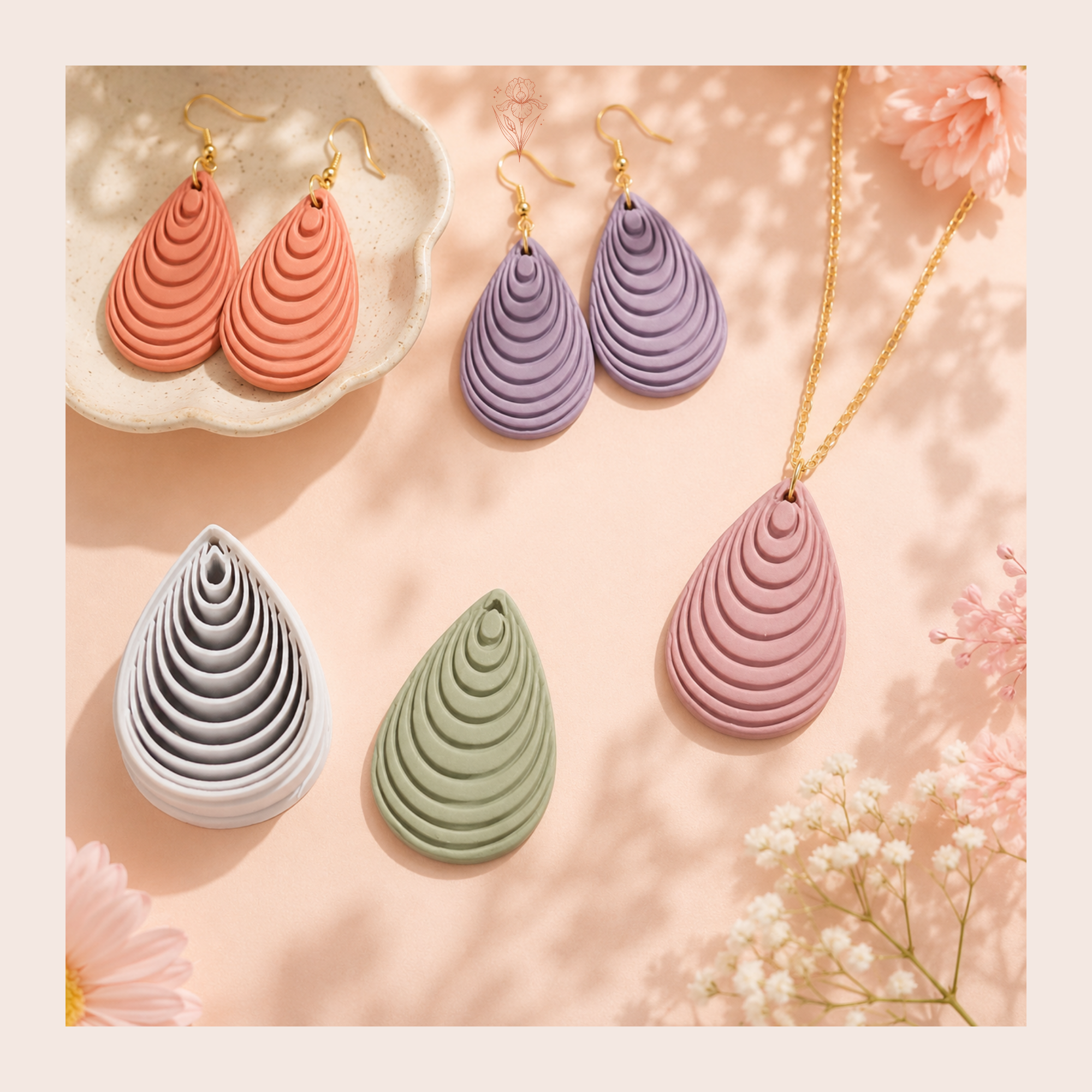 Mussel Shell Polymer Clay Cutter | 30–50mm | Shell Shape Clay Cutter | Earring Jewellery Making Tool