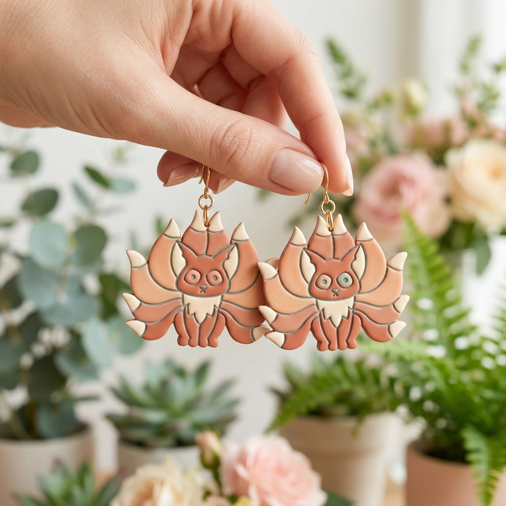 Mythical Fox Polymer Clay Cutter | 30–50mm | Fox Shape Clay Cutter | Earring Jewellery Making Tool