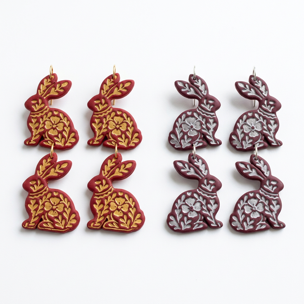 Nordic Hare Polymer Clay Cutter | Scandinavian Folk Earring Tool