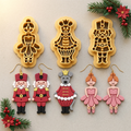 Nutcracker Ballet Set of 3 Polymer Clay Cutter | Christmas Earring Tool