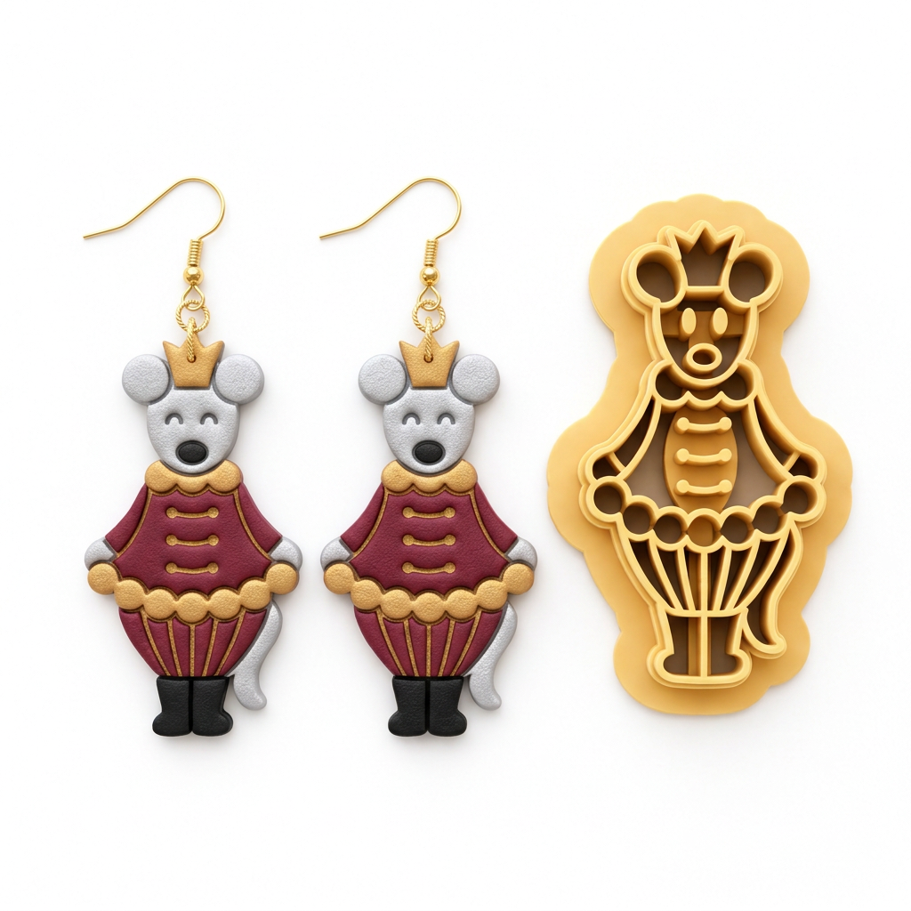 Nutcracker Ballet Set of 3 Polymer Clay Cutter | Christmas Earring Tool