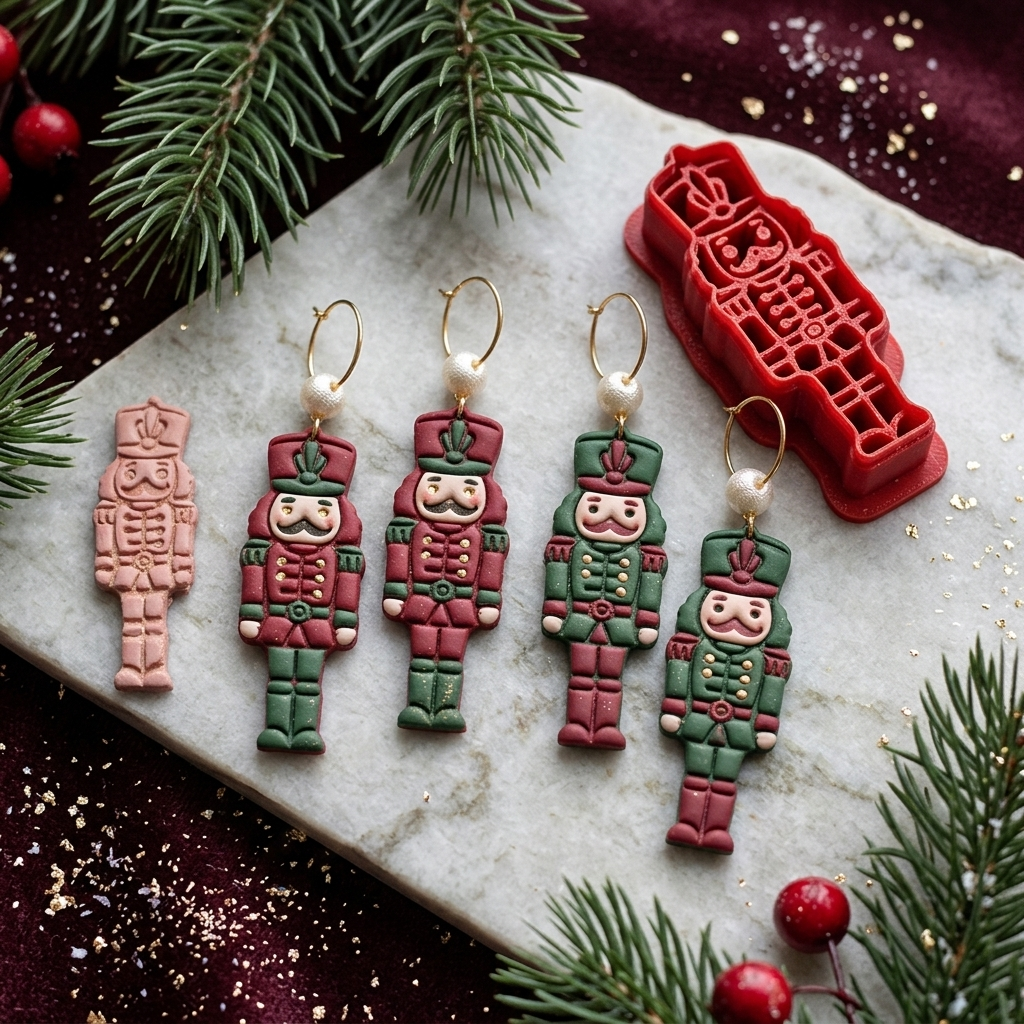 Nutcracker Soldier Polymer Clay Cutter | Christmas Earring Tool
