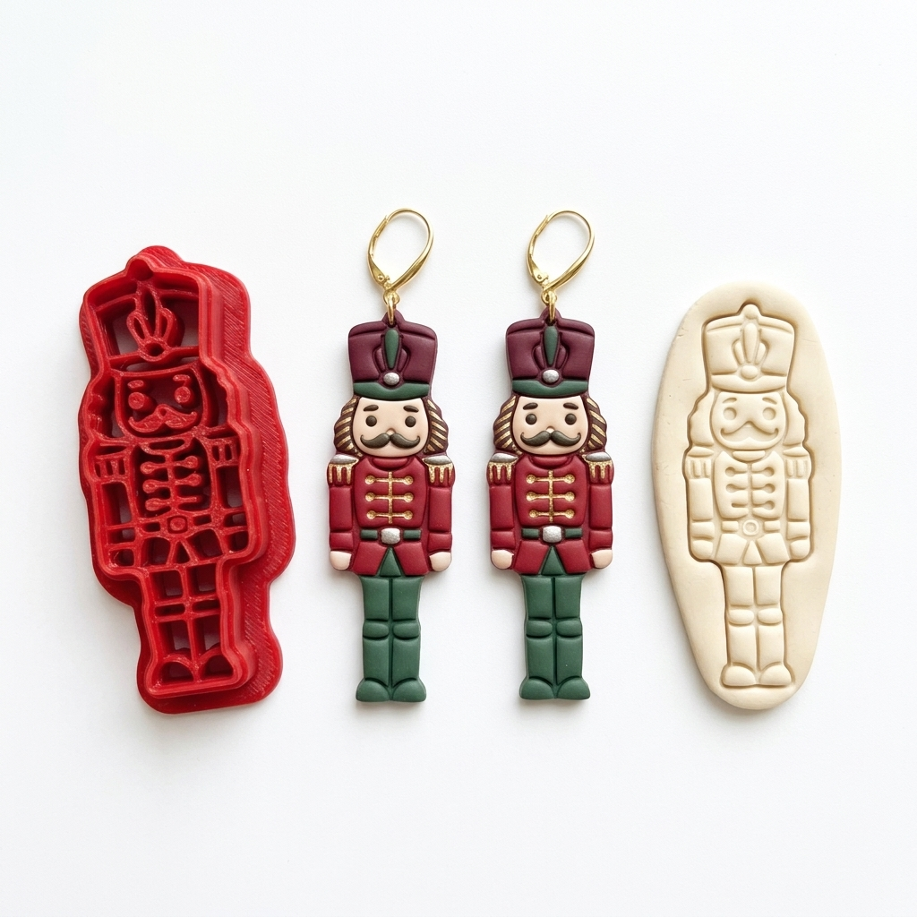 Nutcracker Soldier Polymer Clay Cutter | Christmas Earring Tool