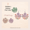 Octopus 2 Polymer Clay Cutter 35-55mm | Ocean Jewellery Making | IrisCrafts7
