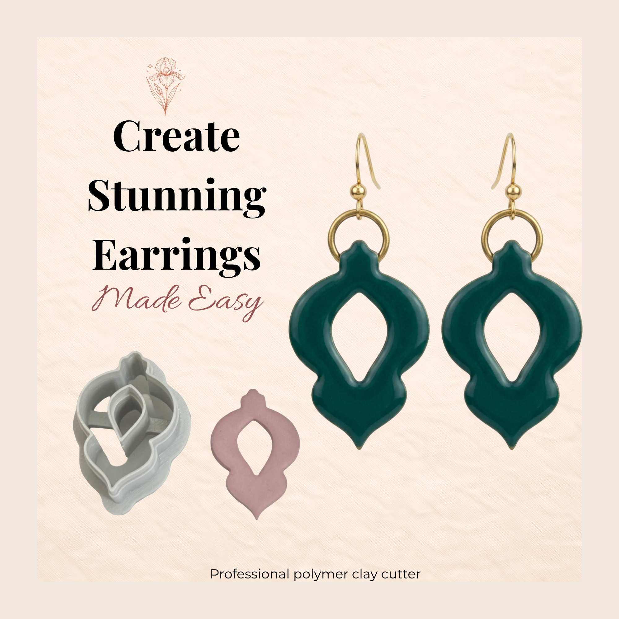 Ornament 6 Polymer Clay Cutter 30 35 40 45mm | Jewellery Making | IrisCrafts7