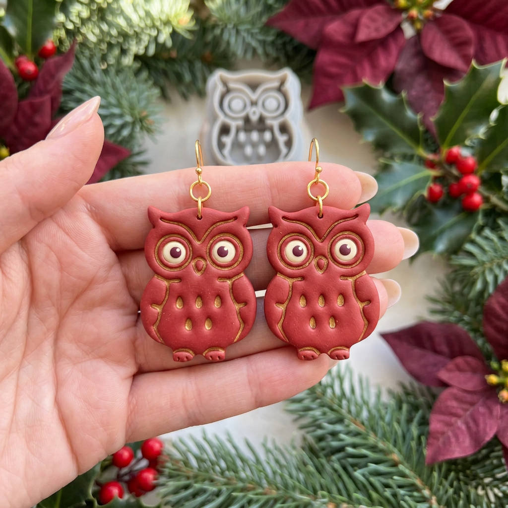 Owl 11 Polymer Clay Cutter | Cute Woodland Earring Tool