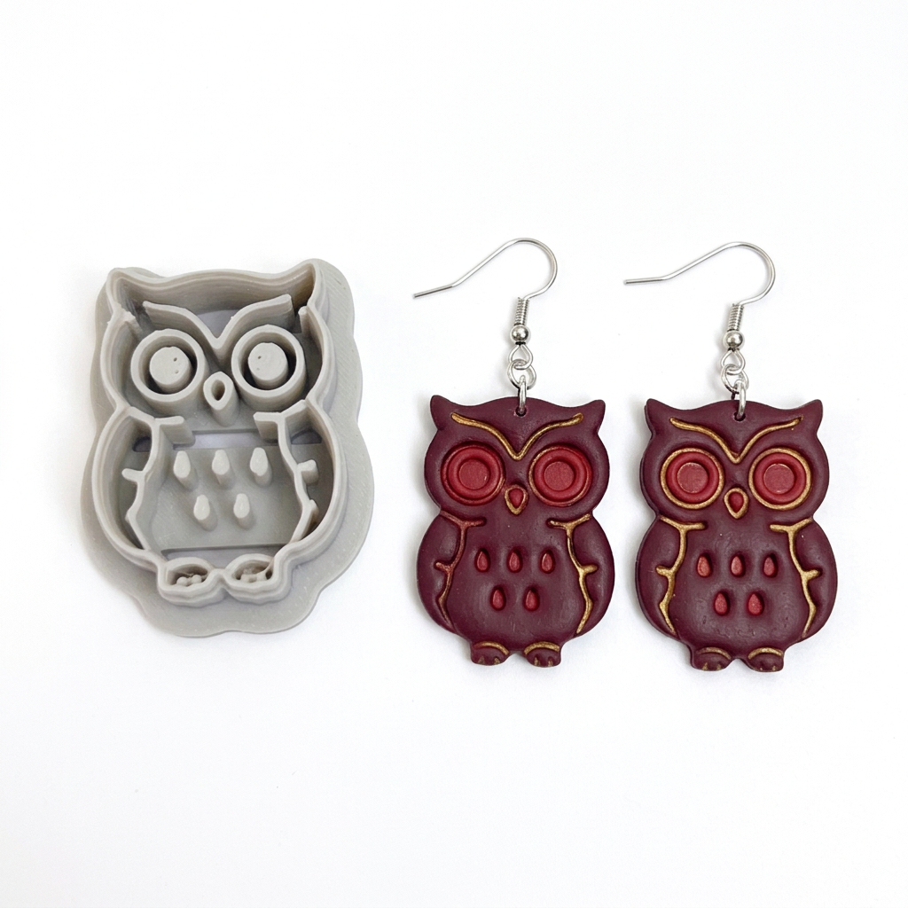 Owl 11 Polymer Clay Cutter | Cute Woodland Earring Tool