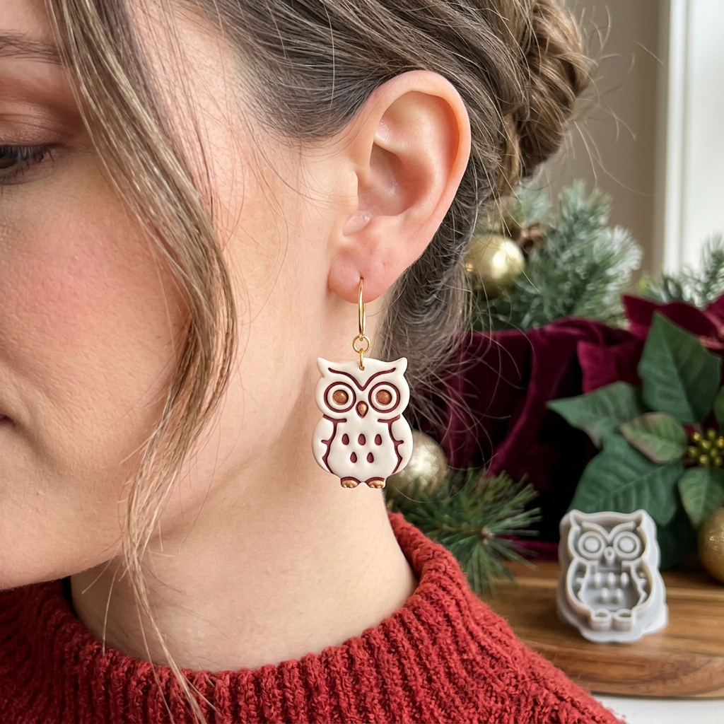 Owl 11 Polymer Clay Cutter | Cute Woodland Earring Tool