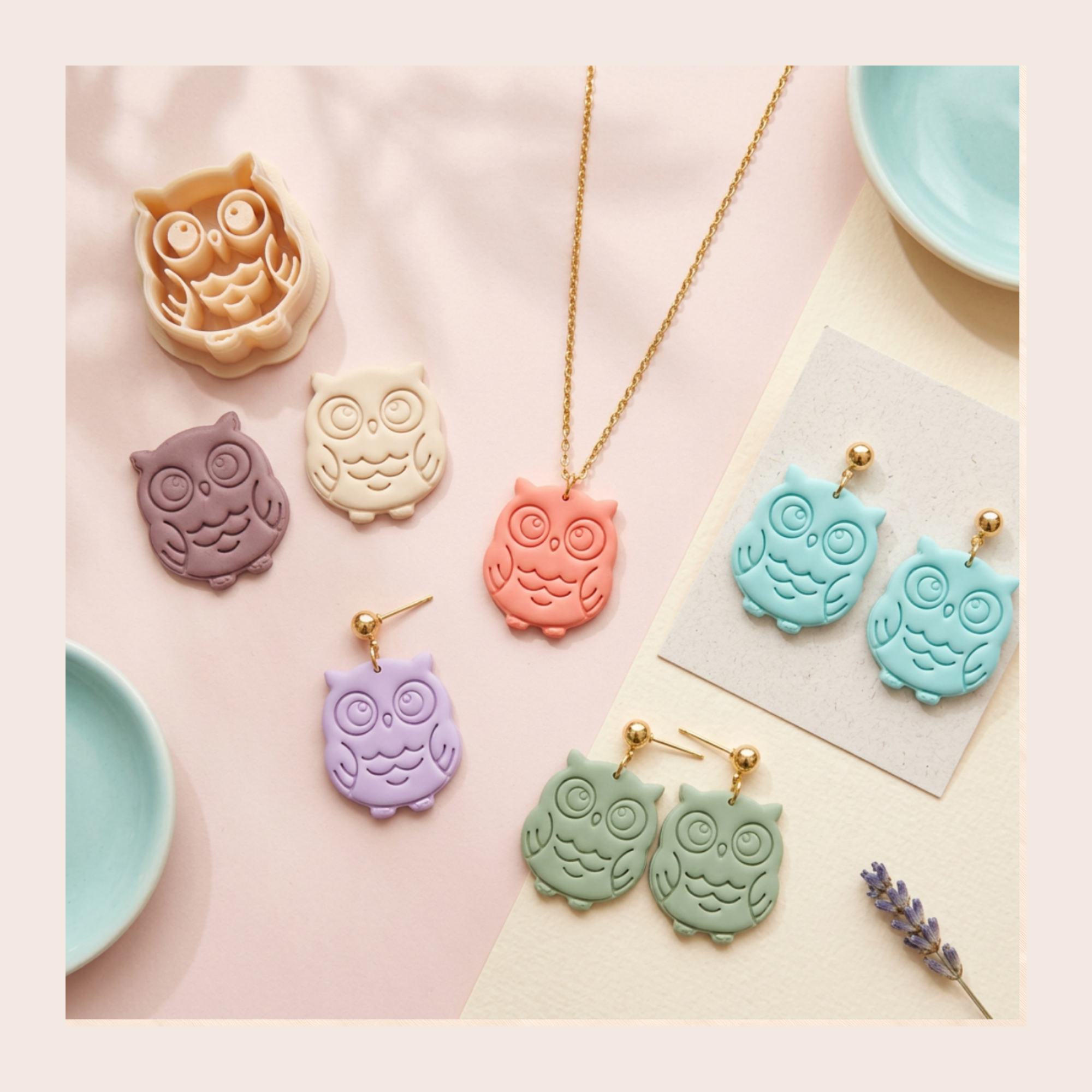 Owl 13 Polymer Clay Cutter | Bird Shape Clay Tool Jewellery Making | IrisCrafts7