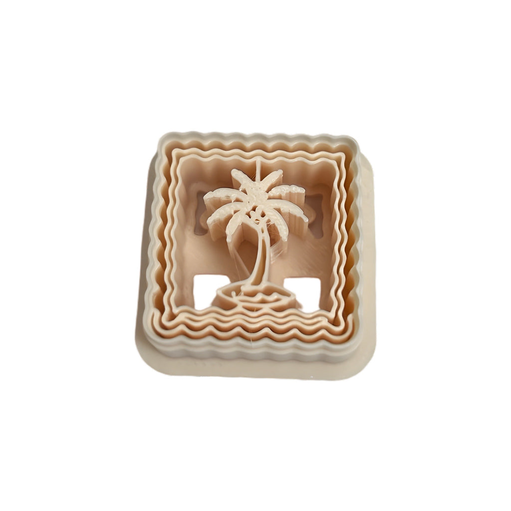 Palm Frame Stamp Polymer Clay Cutter – Tropical Clay Cutter for Earrings
