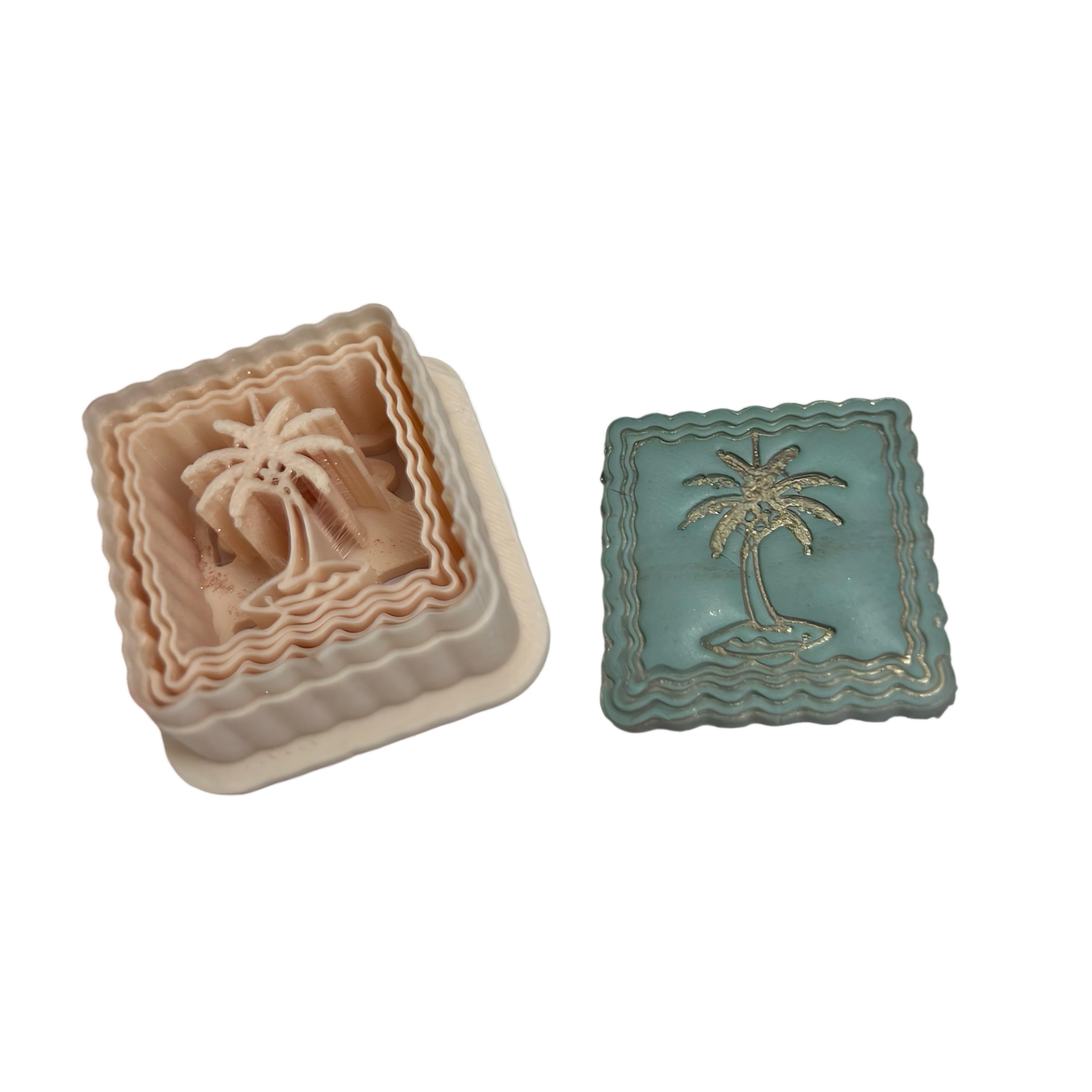 Palm Frame Stamp Polymer Clay Cutter – Tropical Clay Cutter for Earrings